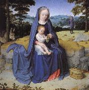 Gerard David Vila during the flight to Egypt oil painting artist